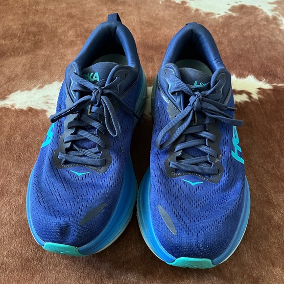 Hoka Navy and Aqua Athletic Shoes - Picture 3 of 5